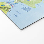 Map of Northern Michigan - Pasty Tour in Blue Welcome Mat Gallery Image 2