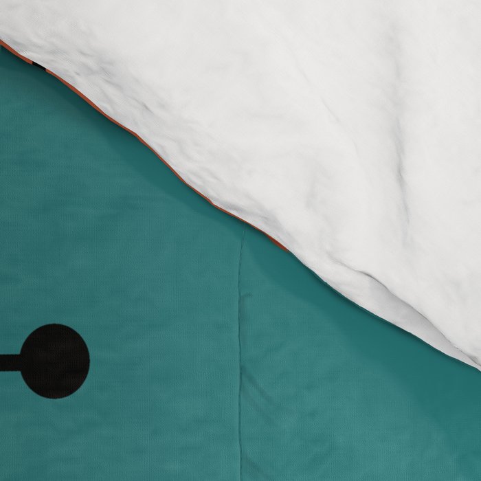 Rounded Rectangles Squares Teal Comforter Gallery Image 4