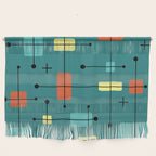 Rounded Rectangles Squares Teal Wall Hanging Gallery Image 1