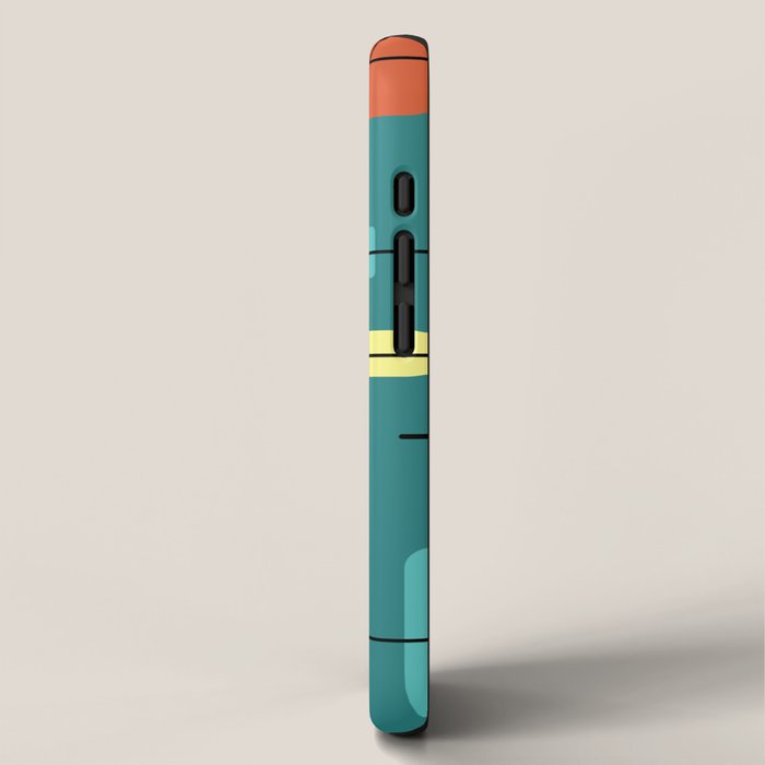 Rounded Rectangles Squares Teal iPhone Case Gallery Image 2