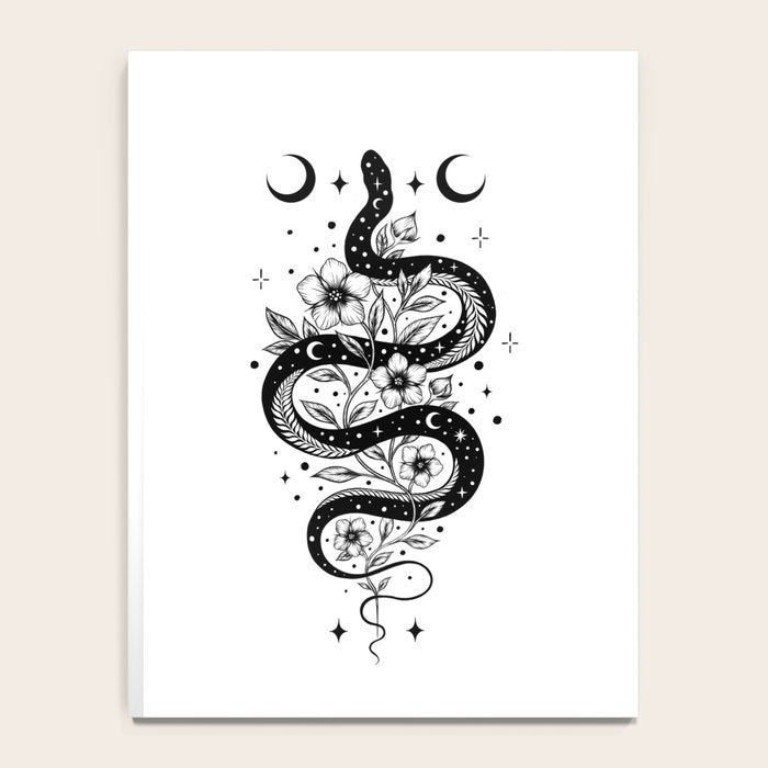 Serpent Spell -Black and White Notebook Gallery Image 4