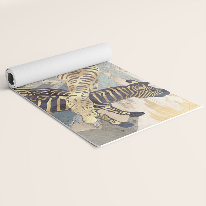 Metallic Zebras Yoga Mat Gallery Image 2