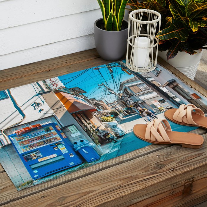 Anime Tokyo Streets Outdoor Rug Gallery Image 2