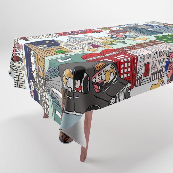 The Queen's London Day Out Tablecloth Gallery Image 1