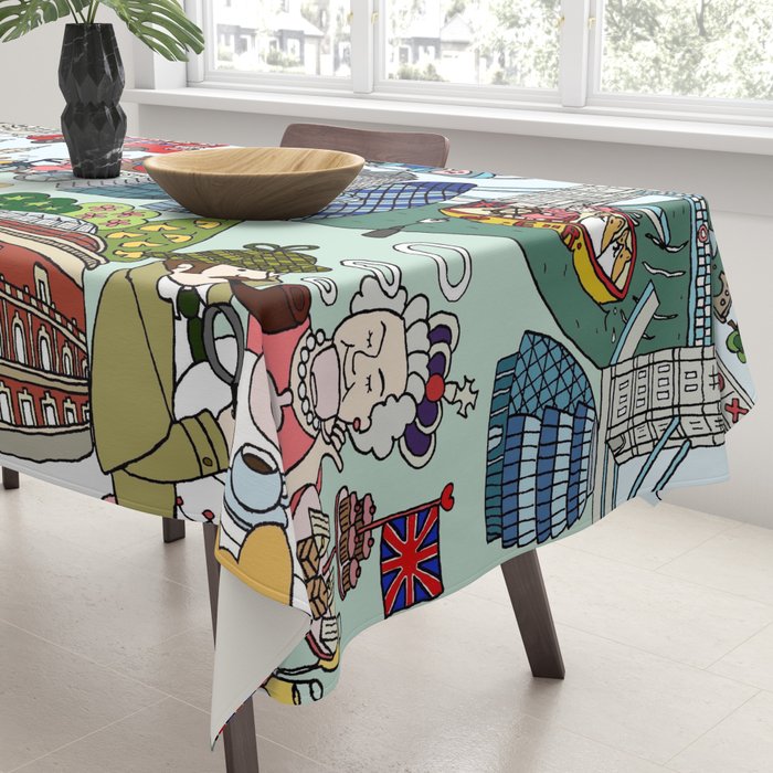 The Queen's London Day Out Tablecloth Gallery Image 3