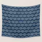 Wabi Sabi Arches in Blue Wall Tapestry Gallery Image 4