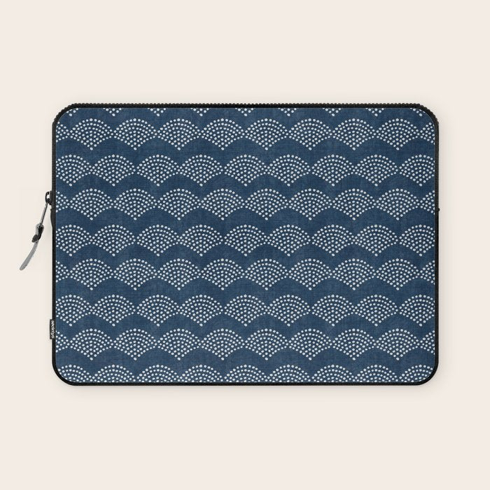 Wabi Sabi Arches in Blue Laptop Sleeve Gallery Image 1
