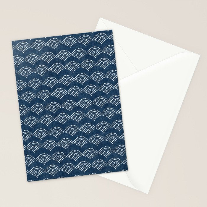 Wabi Sabi Arches in Blue Stationery Card Gallery Image 2