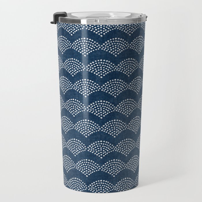 Wabi Sabi Arches in Blue Travel Mug Gallery Image 3