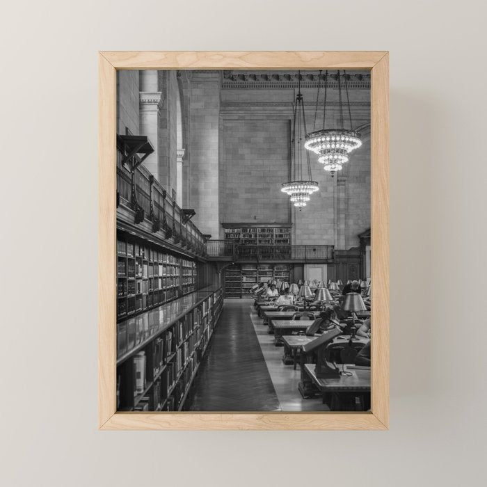 New York Public Library 01 B&W Mini Art Print Gallery Image 1