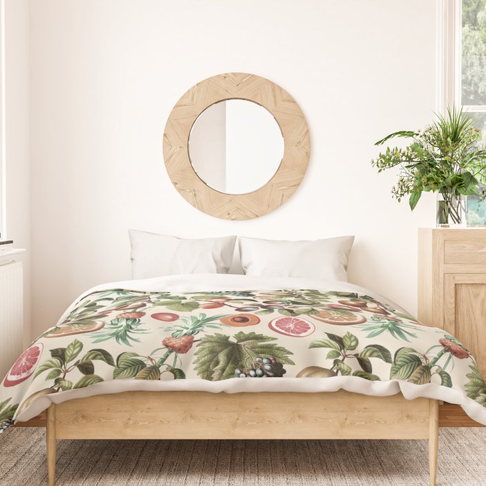 Fruitful Florals, Vintage Prints Food Duvet Cover Gallery Image 3