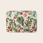 Fruitful Florals, Vintage Prints Food Bath Mat Gallery Image 1