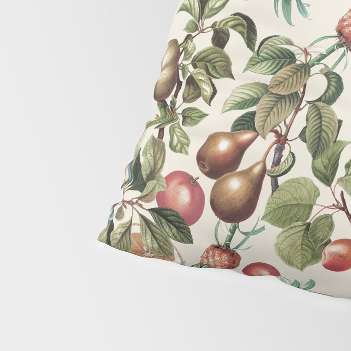 Fruitful Florals, Vintage Prints Food Pillow Sham Gallery Image 4
