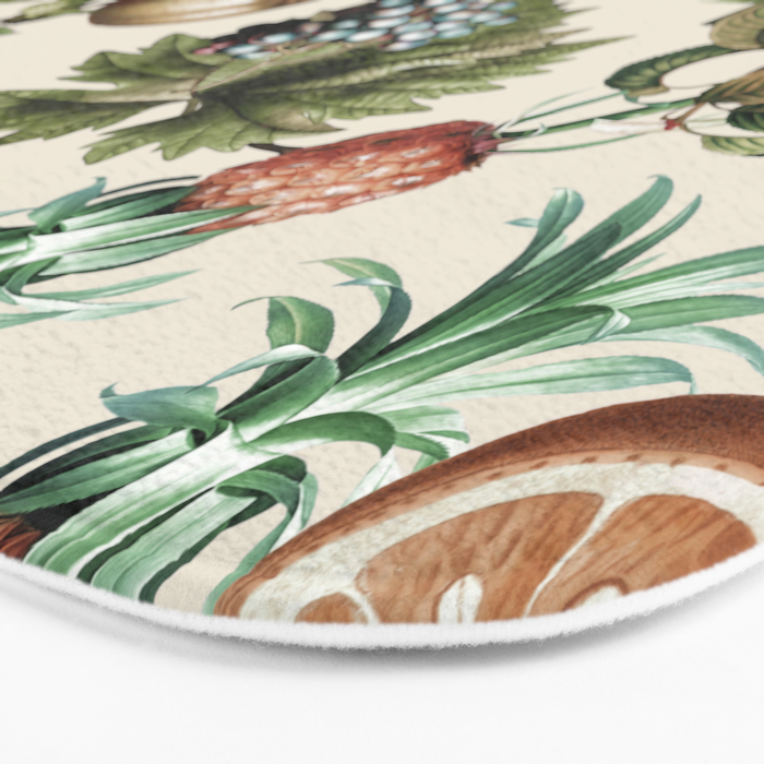 Fruitful Florals, Vintage Prints Food Bath Mat Gallery Image 3
