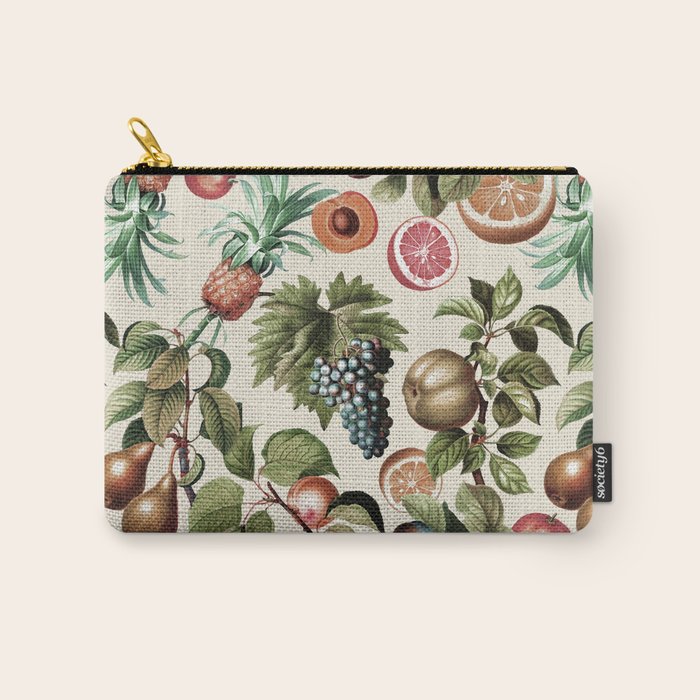 Fruitful Florals, Vintage Prints Food Carry All Pouch Gallery Image 1