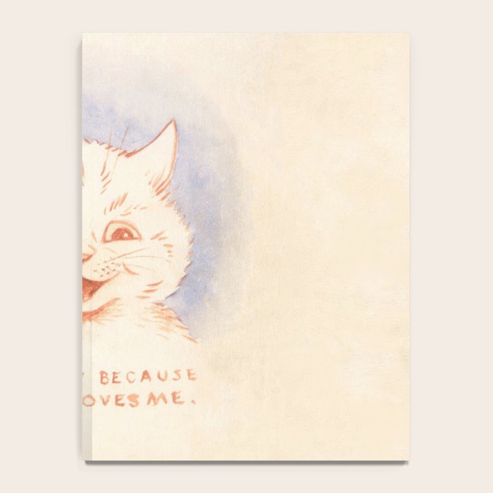 'I Am Happy Because Every One Loves Me' Louis Wain Cat Notebook Gallery Image 4