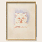 'I Am Happy Because Every One Loves Me' Louis Wain Cat Serving Tray Gallery Image 1