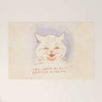 'I Am Happy Because Every One Loves Me' Louis Wain Cat Welcome Mat Gallery Image 1
