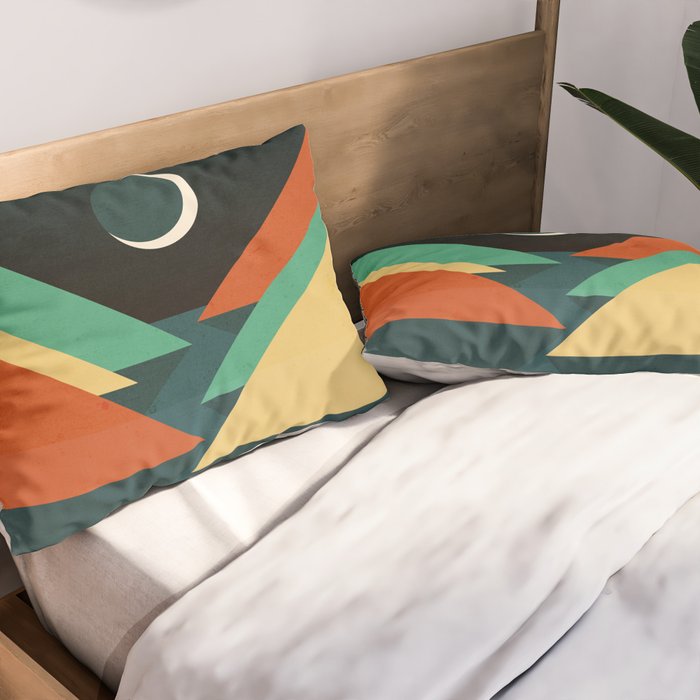 Quiet stream under crescent moon Pillow Sham Gallery Image 2