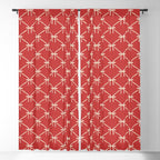 Bows & Ribbons Pattern XII Cherry Red Window Curtain Gallery Image 5