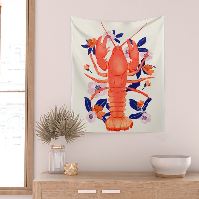 Lobster 4 Wall Tapestry Gallery Image 2