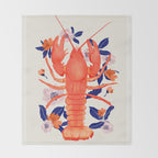 Lobster 4 Throw Blanket Gallery Image 2