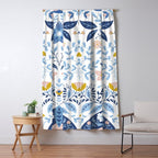 Scandinavian Butterfly Folk Art Pattern Window Curtain Gallery Image 5
