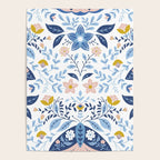 Scandinavian Butterfly Folk Art Pattern Poster Gallery Image 4