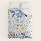 Scandinavian Butterfly Folk Art Pattern Duvet Cover Gallery Image 6