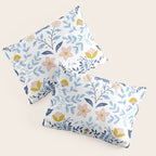 Scandinavian Butterfly Folk Art Pattern Pillow Sham Gallery Image 3