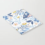 Scandinavian Butterfly Folk Art Pattern Notebook Gallery Image 2