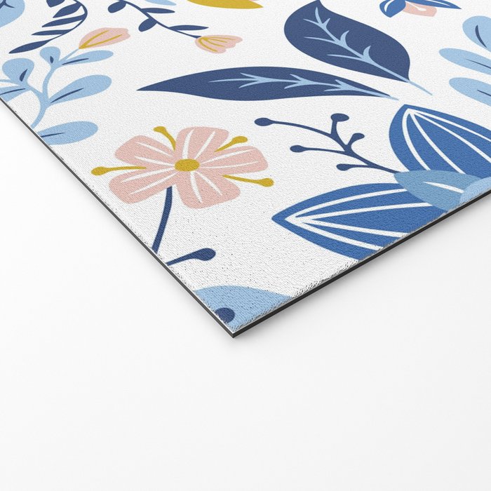 Scandinavian Butterfly Folk Art Pattern Welcome Mat Gallery Image 2