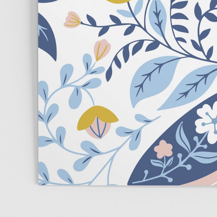 Scandinavian Butterfly Folk Art Pattern Poster Gallery Image 3