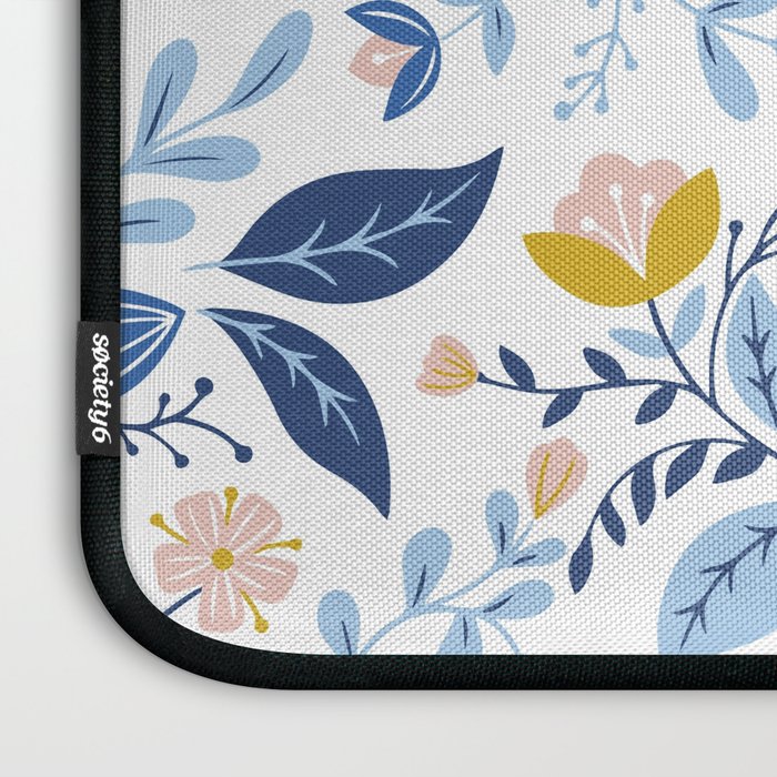 Scandinavian Butterfly Folk Art Pattern Laptop Sleeve Gallery Image 3