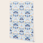 Scandinavian Butterfly Folk Art Pattern Wallpaper Gallery Image 2
