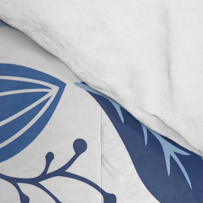 Scandinavian Butterfly Folk Art Pattern Comforter Gallery Image 4