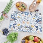 Scandinavian Butterfly Folk Art Pattern Cutting Board Gallery Image 2