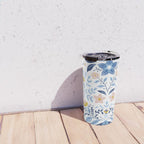 Scandinavian Butterfly Folk Art Pattern Travel Mug Gallery Image 4