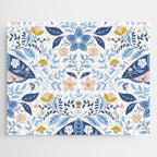 Scandinavian Butterfly Folk Art Pattern Jigsaw Puzzle Gallery Image 1