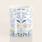 Scandinavian Butterfly Folk Art Pattern Coffee Mug Gallery Image 4
