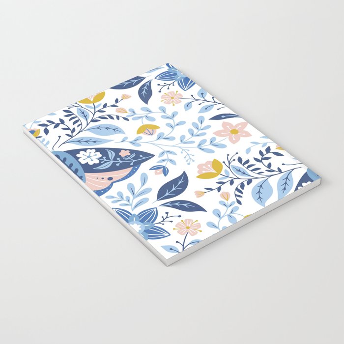 Scandinavian Butterfly Folk Art Pattern Notebook Gallery Image 3