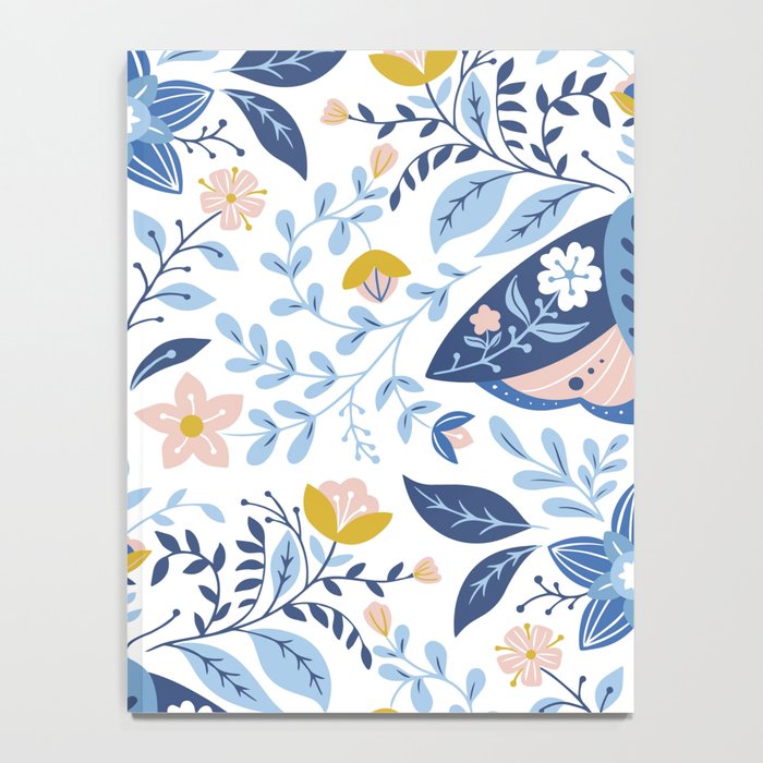 Scandinavian Butterfly Folk Art Pattern Notebook Gallery Image 4