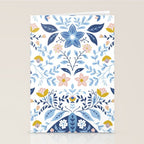 Scandinavian Butterfly Folk Art Pattern Stationery Card Gallery Image 2
