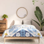 Scandinavian Butterfly Folk Art Pattern Comforter Gallery Image 3
