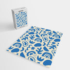 Abstract blue organic shape art pattern Jigsaw Puzzle Gallery Image 2