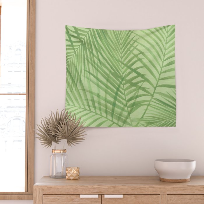 Tropical Greenery Pattern  Wall Tapestry Gallery Image 2