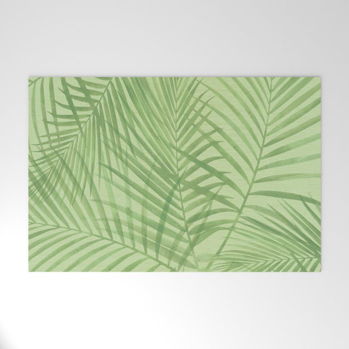Tropical Greenery Pattern  Welcome Mat Gallery Image 1