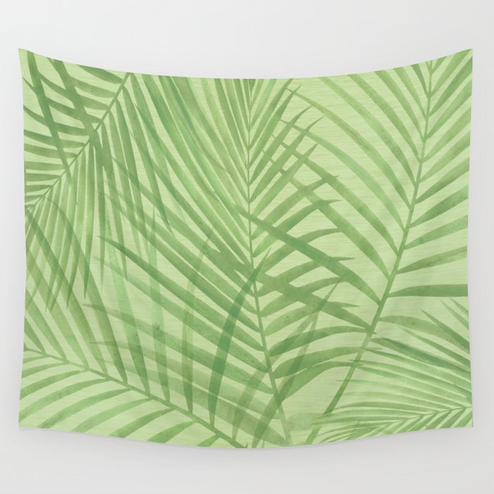 Tropical Greenery Pattern  Wall Tapestry Gallery Image 1