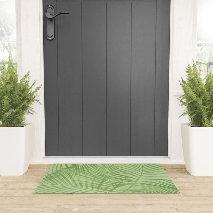 Tropical Greenery Pattern  Welcome Mat Gallery Image 3