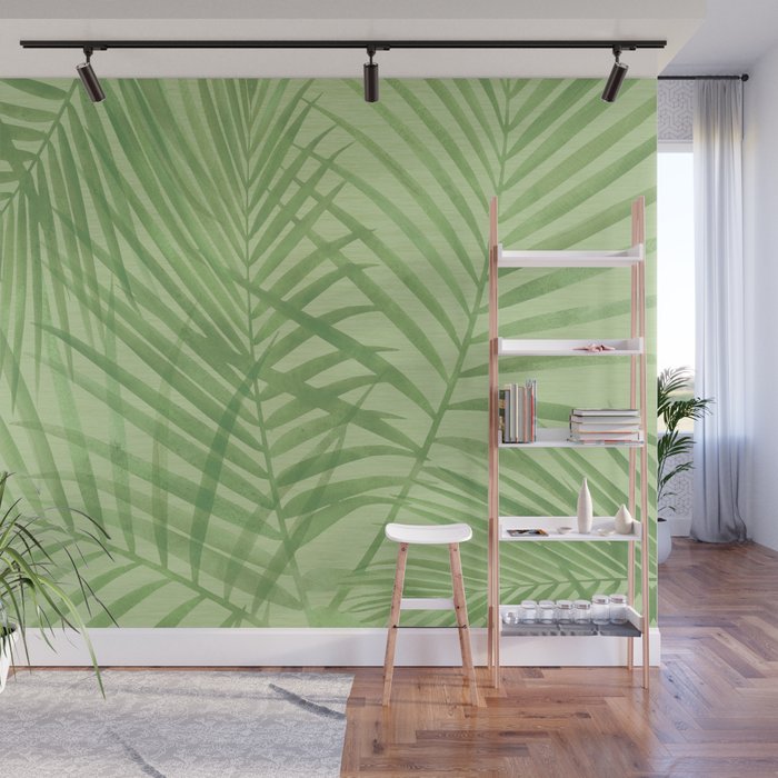 Tropical Greenery Pattern  Wall Mural Gallery Image 1